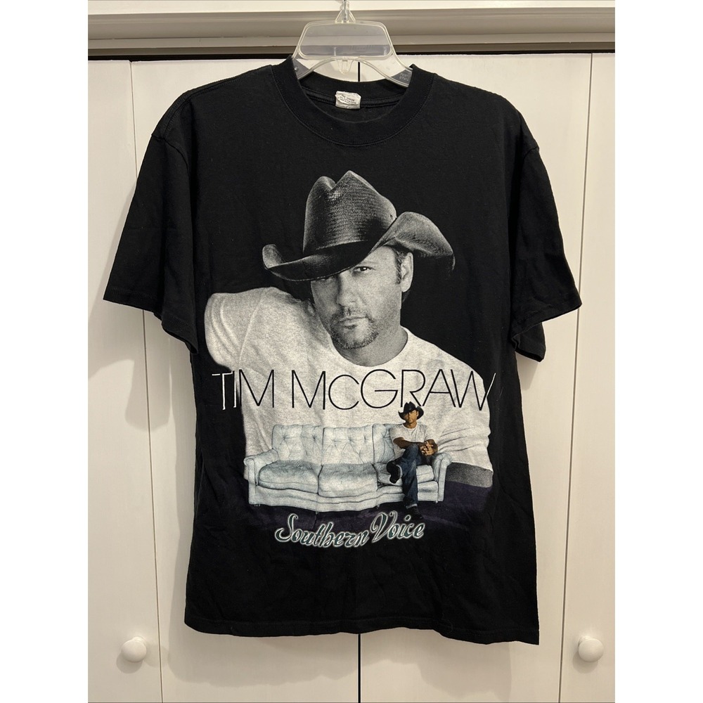 2010 Tim McGraw Southern Voice Concert Tour Graphic T-Shirt BLACK Sz Large